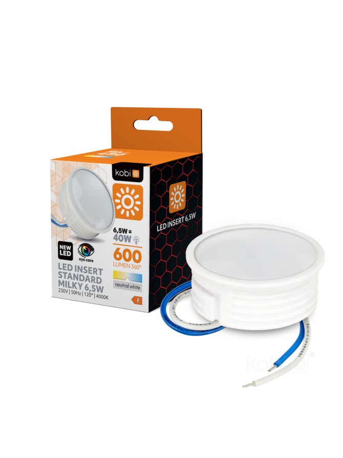 Wkład LED INSERT 6,5W 4000K mleczny Kobi