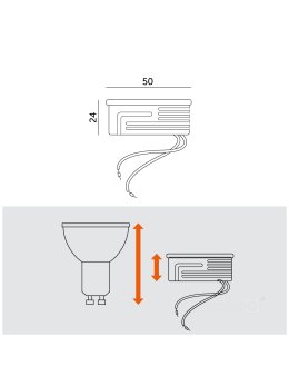 Wkład LED INSERT 6,5W 6000K mleczny Kobi