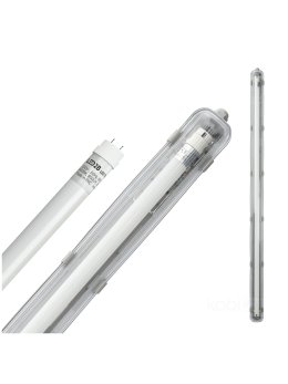 Zestaw HERMETIC 1x120 + LED T8 18W 4000K IP65 Kobi