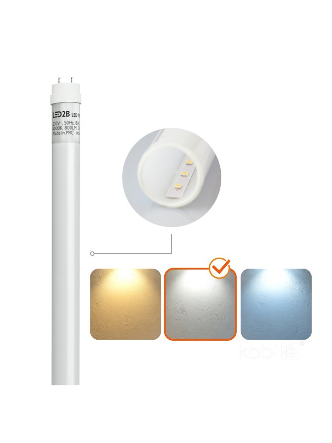 Zestaw HERMETIC 1x120 + LED T8 18W 4000K IP65 Kobi