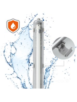 Zestaw HERMETIC 1x120 + LED T8 18W 4000K IP65 Kobi