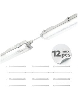 Zestaw HERMETIC 2x120 G2 + 2x LED T8 18W 120cm 4000K KOBI