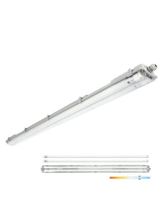 Zestaw HERMETIC 2x120 G2 + 2x LED T8 18W 120cm 6500K KOBI