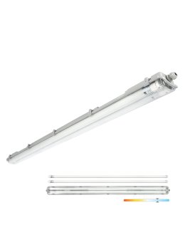 Zestaw HERMETIC 2x120 G2 + 2x LED T8 18W 120cm 6500K KOBI