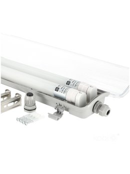 Zestaw HERMETIC 2x120 G2 + 2x LED T8 18W 120cm 6500K KOBI