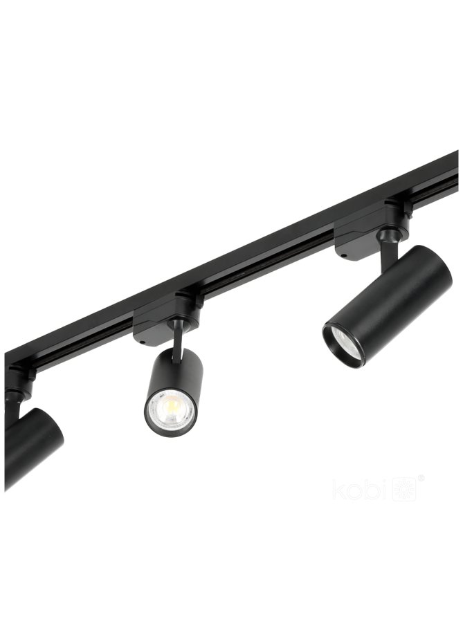 Zestaw szynoprzewód 1-obwodowy NEXTRACK GO 4xGU10 1m czarny Kobi