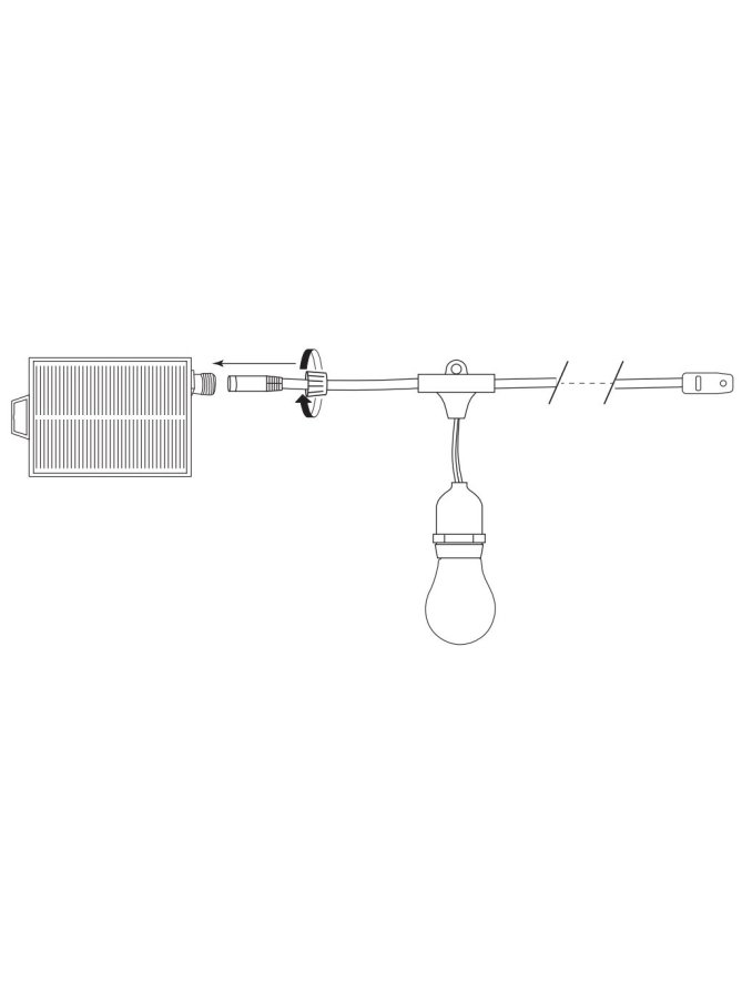 Zestaw łańcuch świetlny LED  solarny 328656 GoldLux - LEDco.pl