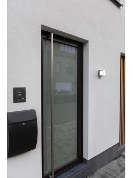 Kinkiet ogrodowy kwadra kostka LED mleczny klosz - LEDco.pl