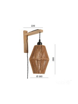 Kinkiet BOHO SIBU WALL 1xE27 Kobi Design
