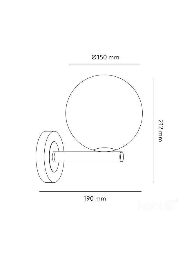 Kinkiet GLOBE ELEGANCE BL GOLD K 1xG9 Kobi Design