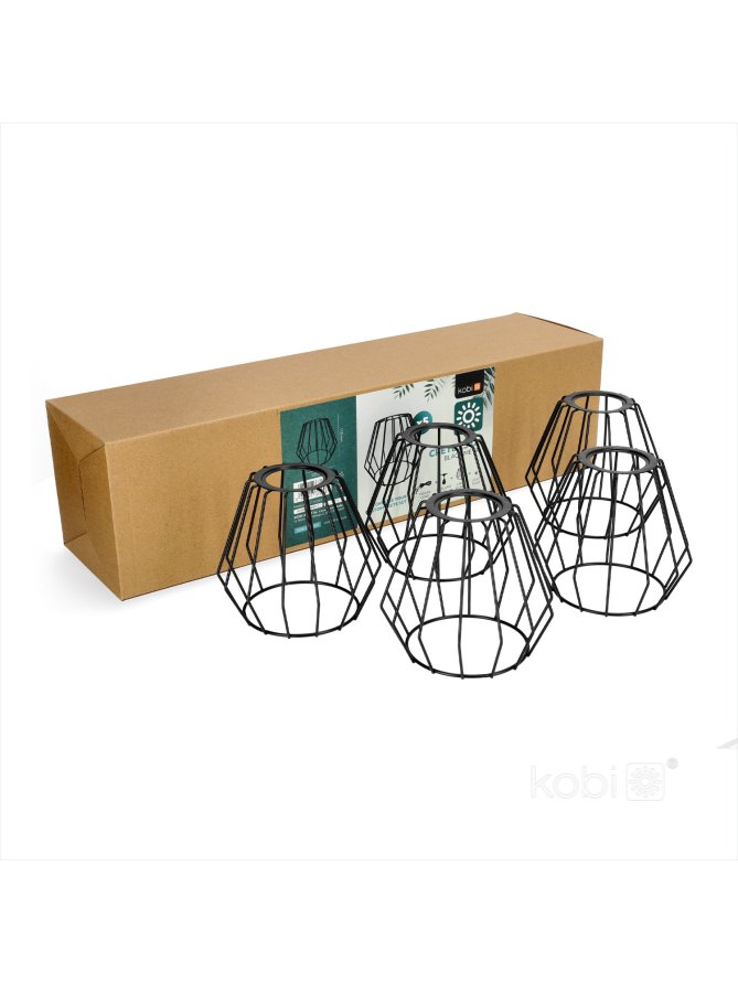 Klosz do zestawu CRETE LS D1 czarny 5 sztuk Kobi Design