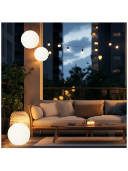 Lampa ogrodowa Solar LED GARDEN BALL 30cm 3000K+RGB Kobi Design