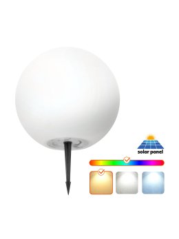 Lampa ogrodowa Solar LED GARDEN BALL 30cm 3000K+RGB Kobi Design