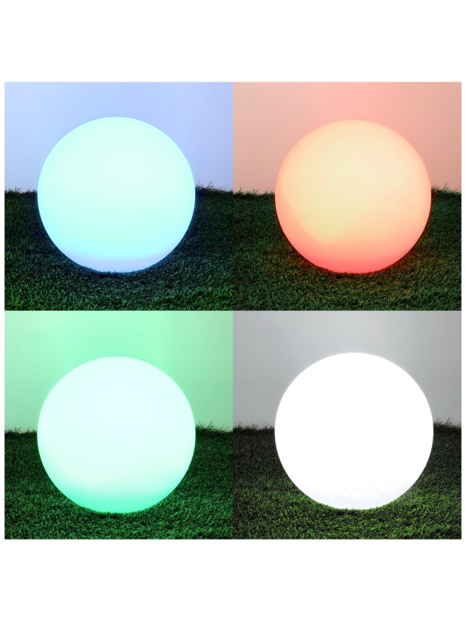 Lampa ogrodowa Solar LED GARDEN BALL 30cm 3000K+RGB Kobi Design