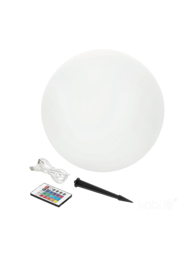 Lampa ogrodowa Solar LED GARDEN BALL 30cm 3000K+RGB Kobi Design