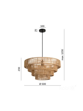 Lampa sufitowa BOHO SONTI 1xE27 Kobi Design 2