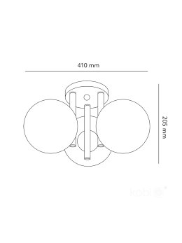 Lampa sufitowa GLOBE ELEGANCE ASH S3 3xG9 Kobi Design