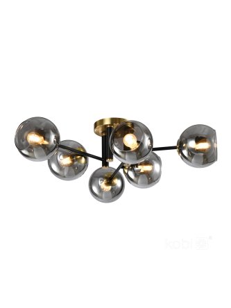 Lampa sufitowa GLOBE ELEGANCE SMOKE S6 6xE14 Kobi Design