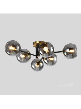 Lampa sufitowa GLOBE ELEGANCE SMOKE S6 6xE14 Kobi Design 2