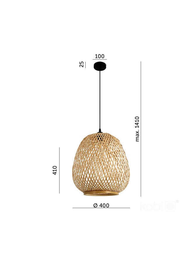 Lampa wisząca BOHO BARSO 1xE27 Kobi Design