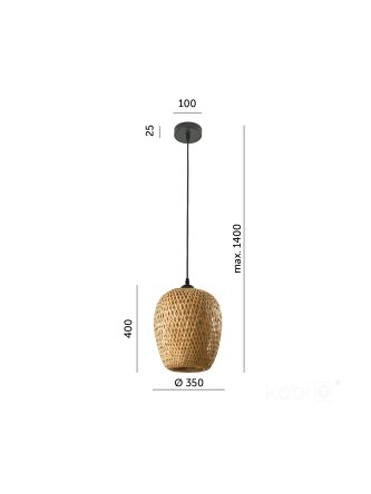 Lampa wisząca BOHO BERN M 1xE27 Kobi Design 2