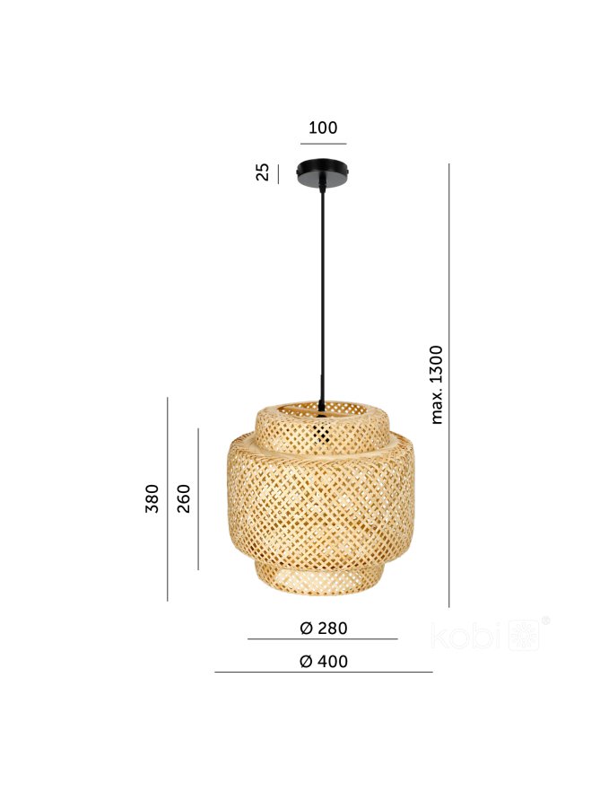 Lampa wisząca BOHO BONN 1xE27 Kobi Design