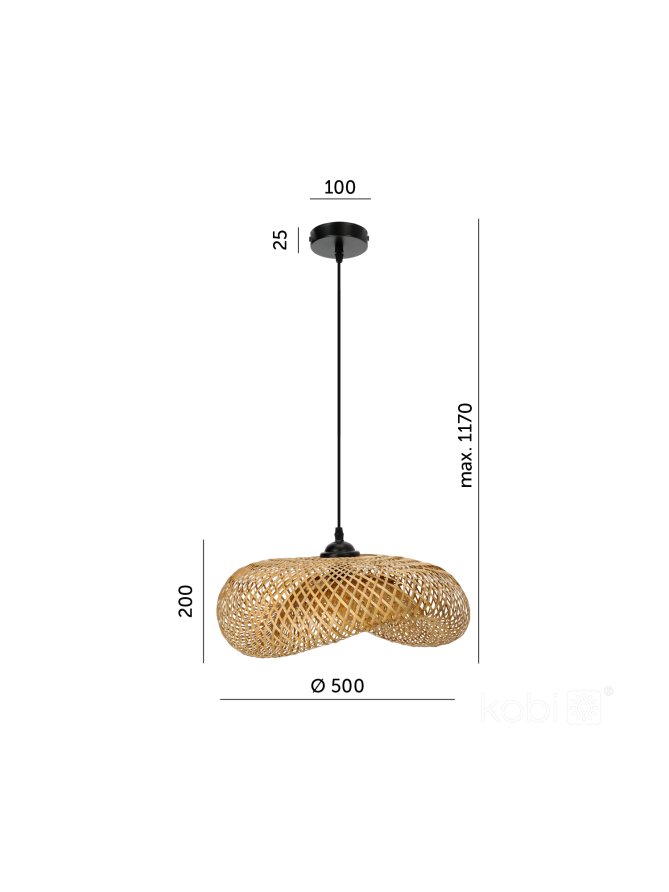 Lampa wisząca BOHO BRUGIA M 1xE27 Kobi Design