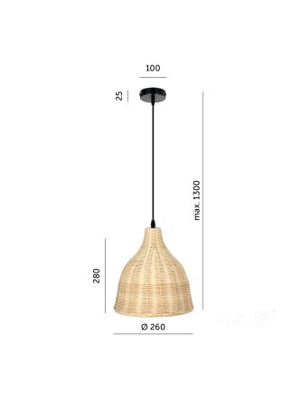 Lampa wisząca BOHO RENNES  1xE27 Kobi Design 2
