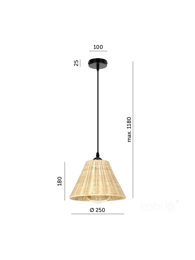 Lampa wisząca BOHO RONDA 1xE27 Kobi Design