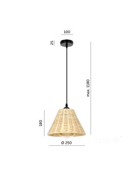 Lampa wisząca BOHO RONDA 1xE27 Kobi Design
