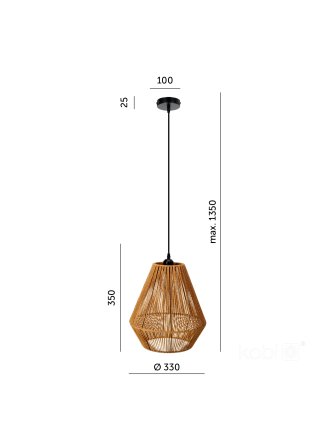 Lampa wisząca BOHO SIBU 1xE27 Kobi Design 2