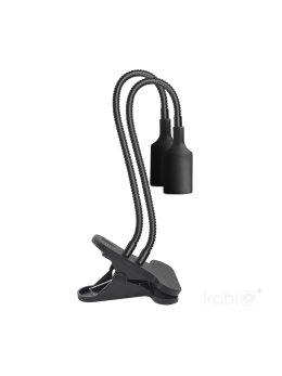 Lampka biurkowa PLANTY CLIP B DUO 2xE27 czarna Kobi Design