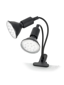 Lampka biurkowa PLANTY CLIP B DUO 2xE27 czarna Kobi Design