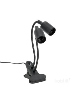 Lampka biurkowa PLANTY CLIP B DUO 2xE27 czarna Kobi Design