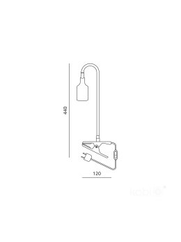 Lampka biurkowa PLANTY CLIP W 1xE27 biała Kobi Design