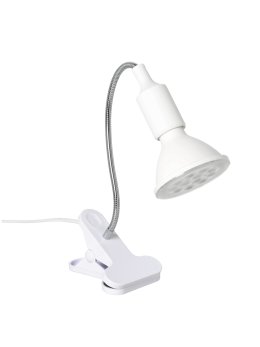 Lampka biurkowa PLANTY CLIP W 1xE27 biała Kobi Design