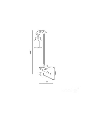 Lampka biurkowa PLANTY CLIP W DUO 2xE27 biała Kobi Design 2