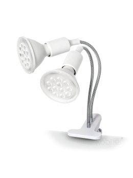 Lampka biurkowa PLANTY CLIP W DUO 2xE27 biała Kobi Design