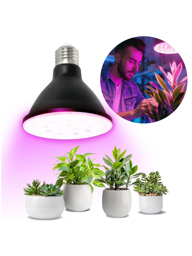 Żarówka do roślin LED PLANTY B 9W E27 1200K czarna Kobi Design