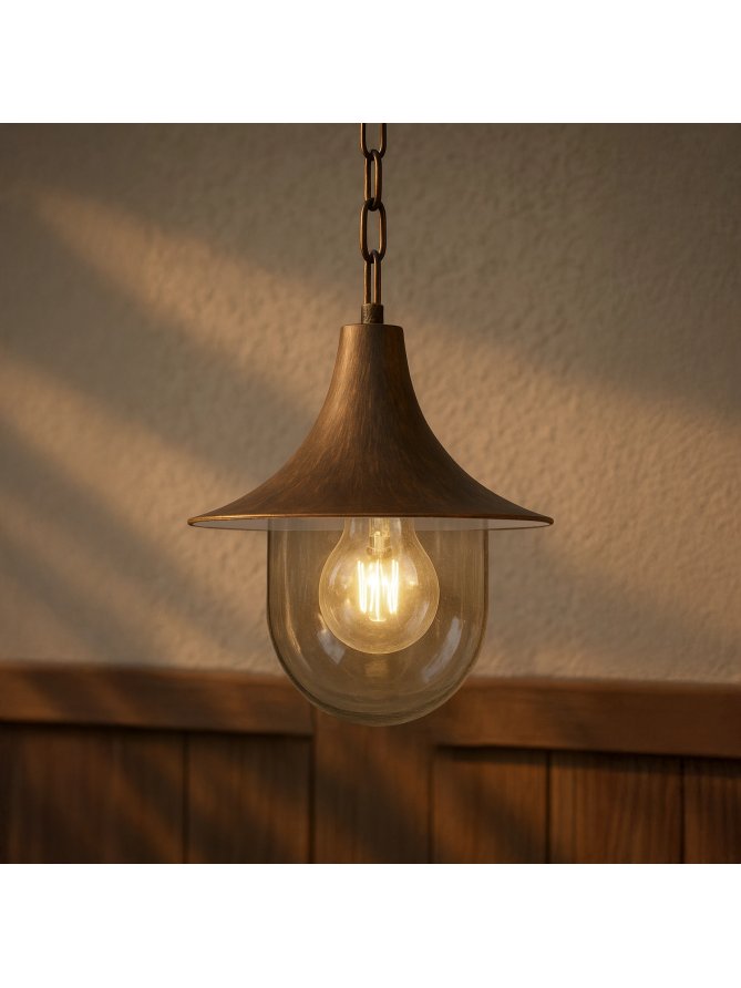 Lampa ogrodowa wisząca K-8126 CZARNY/ZŁOTY z serii BOSTON