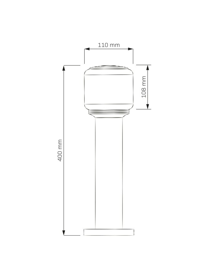 Lampa ogrodowa stojąca nowoczesna okrągła MADRID 40cm E27 331403 - LEDco.pl
