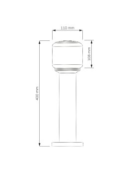 Lampa ogrodowa stojąca nowoczesna okrągła MADRID 40cm E27 331403 - LEDco.pl