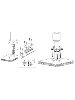 Lampa ogrodowa stojąca nowoczesna okrągła MADRID 40cm E27 331403 - LEDco.pl