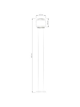 Lampa ogrodowa stojąca nowoczesna okrągła MADRID 40cm E27 331564 - LEDco.pl