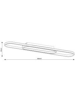 Lampa sufitowa plafon LED owalny designerski - LEDco.pl