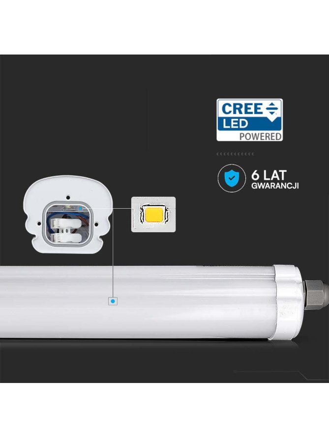 Oprawa hermetyczna LED V-TAC CREE CHIP G-series 60cm 18W 135Lm/W VT-6076 4000K 2410lm 6 Lat Gwarancji
