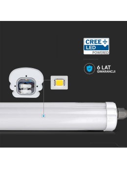 Oprawa hermetyczna LED V-TAC CREE CHIP G-series 120cm 36W 135Lm/W VT-1249 6500K 4820lm 6 Lat Gwarancji