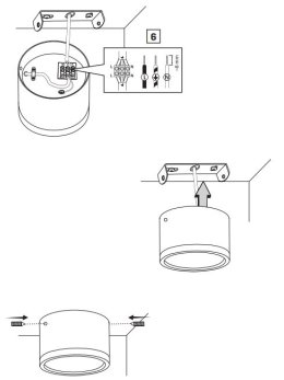 Lampa sufitowa spot okrągła czarno złota reflektorek vertigo GX53 - LEDco.pl