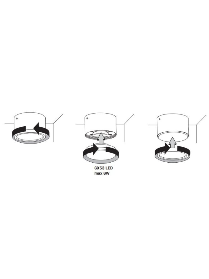 Lampa sufitowa spot okrągła czarno złota reflektorek vertigo GX53 - LEDco.pl