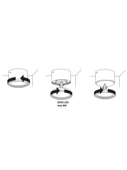 Lampa sufitowa spot okrągła czarno złota reflektorek vertigo GX53 - LEDco.pl